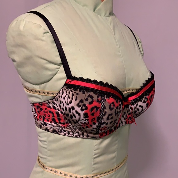 CANDIE’S Black & Red Print Push-up Bra - Picture 2 of 14
